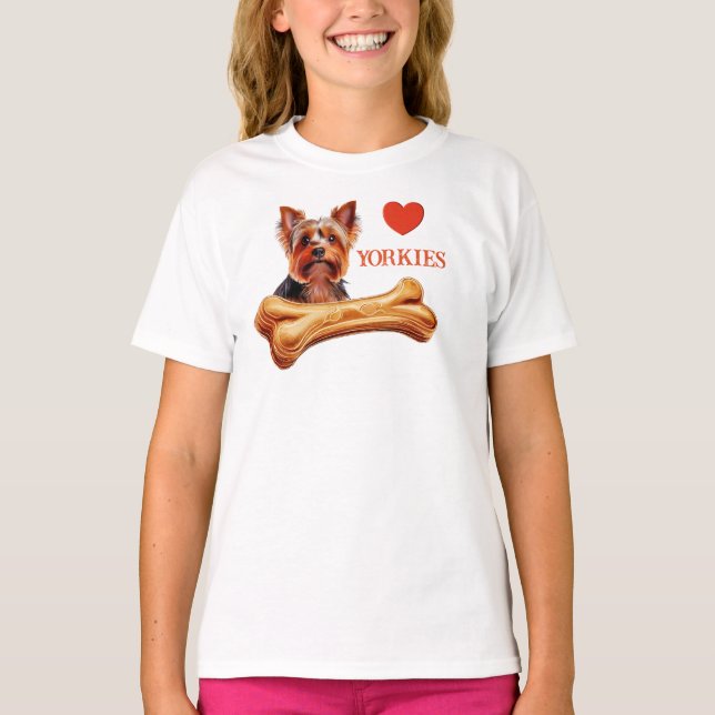 CAMISETA AMOR YORKIES (Anverso)