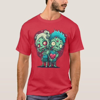 Camiseta Amor Zombie San Valentín Horror Monstruo Halloween