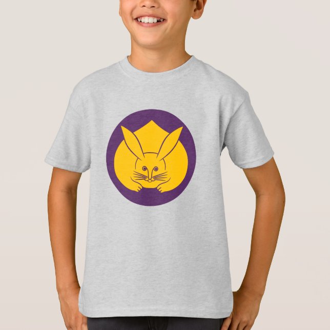 Camiseta Amorado amarillo oriental morado Japón Rabbit Mon  (Anverso)