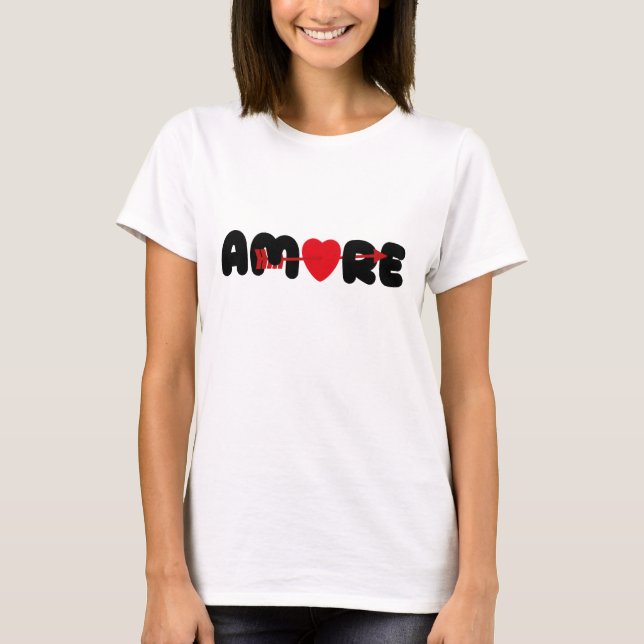 Camiseta Amore Herz Pfeil Liebe Valentinstag (Anverso)