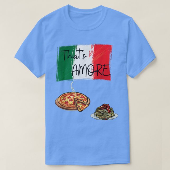 Camiseta Amore Pizza Pasta Aover comida italiana Italiana (Diseño del anverso)