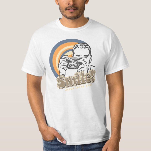 Camiseta Amores retros de Jesús de la sonrisa usted (Anverso)