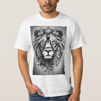 Camiseta amorosa para hombres con diseño de leones