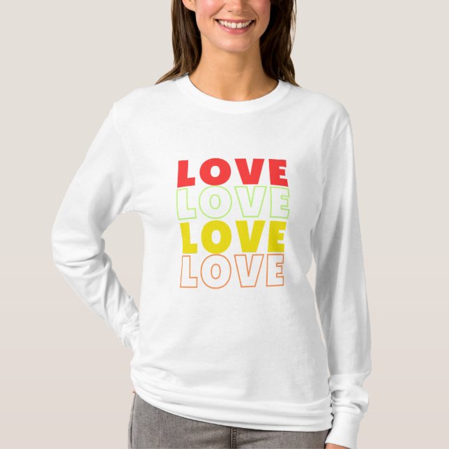 Camiseta amorosa - Tee romántico Minimalista para  (Anverso)