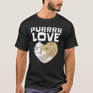 Camiseta Amorrrrr Lindo Gato Pareja Corazón