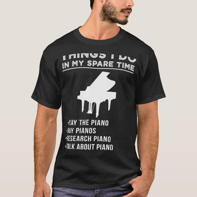 Camiseta Amortiguando a las Marfil: Abrazando a los Pianos  (Anverso)