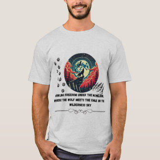 Camiseta Amortiguando la libertad bajo la luz de la luna