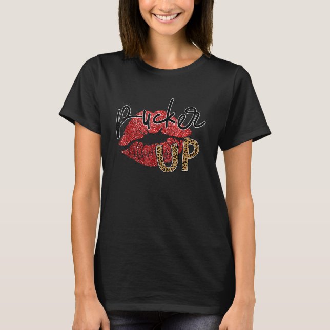 Camiseta Amortiguar San Valentín Lips Dulce San Valentín (Anverso)