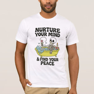Camiseta Amortizar tu mente - Relajante Tee de esqueleto