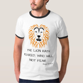 Camiseta Amos 3:8 KJV Biblia Scripture contra Ringer mascul