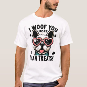Camiseta Amour de Bulldog francés - Glasos y abrazos cardía