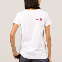 Camiseta Amour Red Fingerprint Heart 