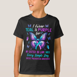 Camiseta & verde azulado; Púrpura Para Hermana En Derech