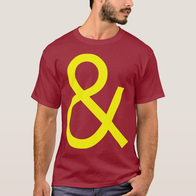 Camiseta Ampersand - Amarillo en la oscuridad (Anverso)