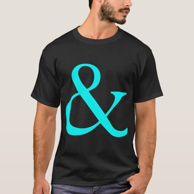 Camiseta Ampersand - cian (Anverso)