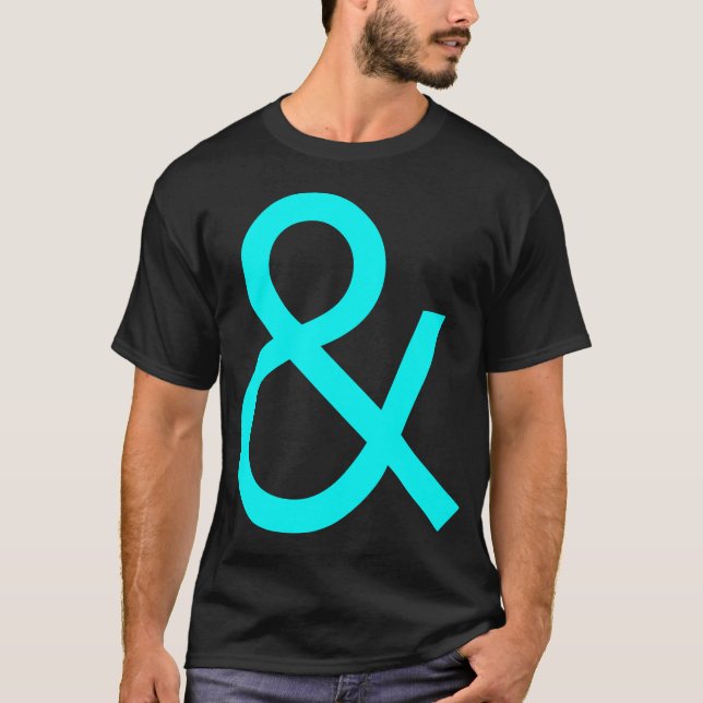 Camiseta Ampersand - Cian en la oscuridad (Anverso)