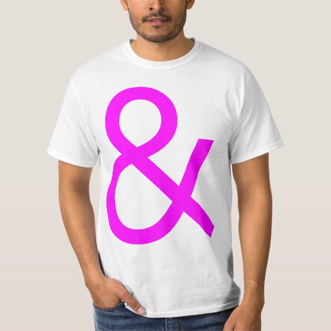 Camiseta Ampersand - Magenta sobre la luz (Anverso)