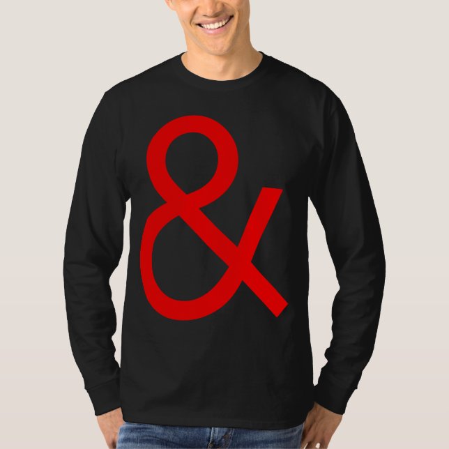 Camiseta Ampersand - Rojo en la oscuridad (Anverso)