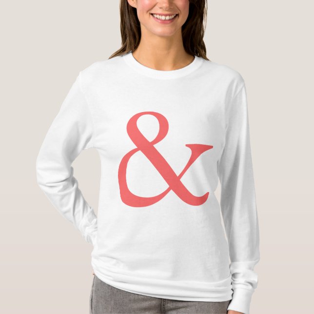 Camiseta Ampersand - Rosa tropical (Anverso)