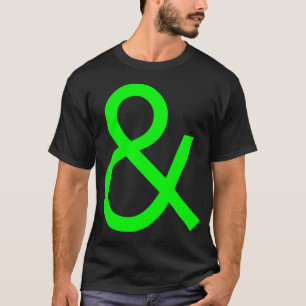 Camiseta Ampersand - Verde sobre la oscuridad