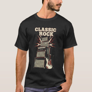 Camiseta Amplificador de guitarra de rock clásico Música de