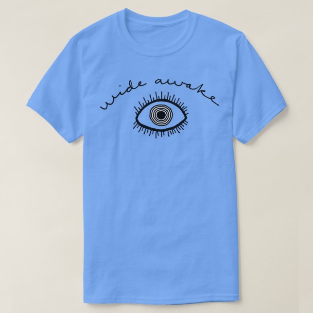 Camiseta AMPLIO DESPIERTO OJO negro (Diseño del anverso)