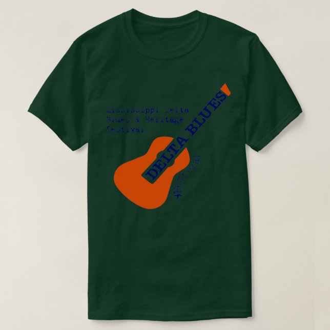 Camiseta Ampolla Delta Blues de Mississippi Festival del Pa (Diseño del anverso)