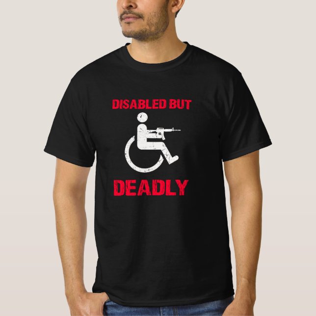 Camiseta Amputación de la pierna - discapacitada pero morta (Anverso)
