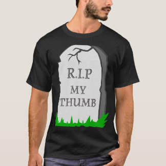 Camiseta Amputación del Pulgar de Amputación QEPD mi dedo d