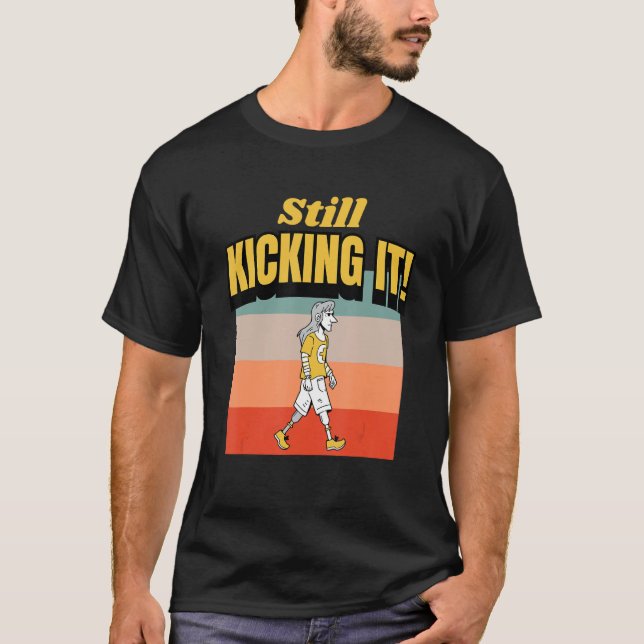 Camiseta Amputación protésica de las piernas y conciencia d (Anverso)