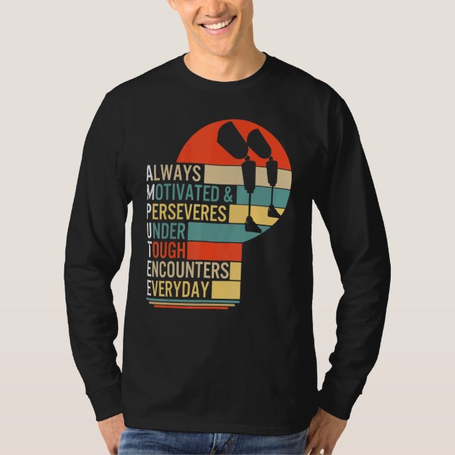 Camiseta Amputación Siempre Motivada Y Persevera Prosma De  (Anverso)