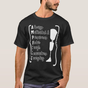 Camiseta Amputar Siempre Motivado Y Perseverar Camisa,