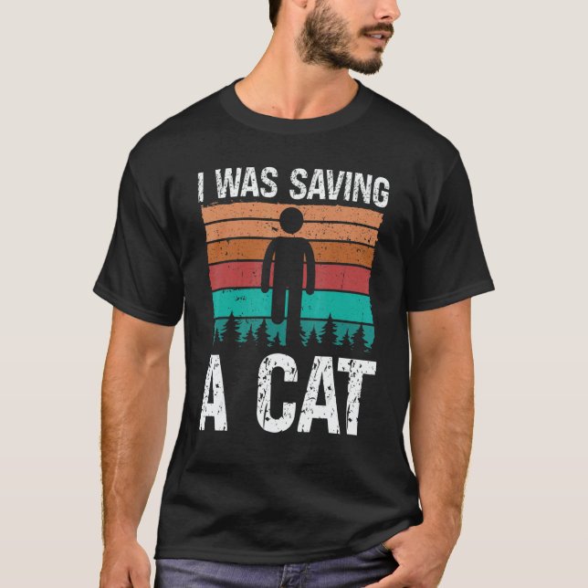 Camiseta Amputated Leg Survivor I was saving a Cat Leg Ampu (Anverso)