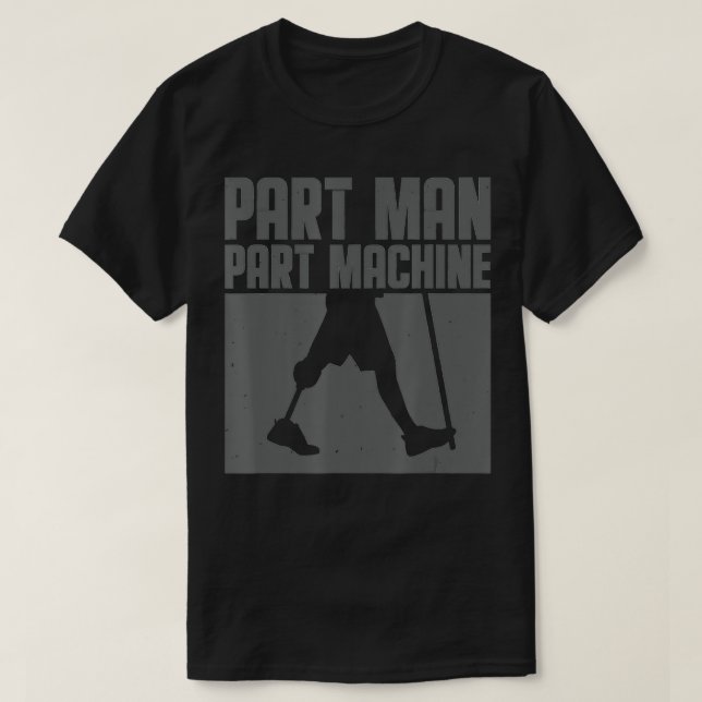 Camiseta Amputee Amputee Discapacitado Hombre de la parte P (Diseño del anverso)