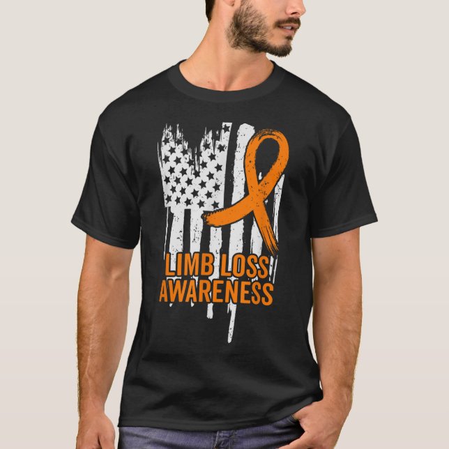 Camiseta Amputee de la pierna de la mano de la bandera nort (Anverso)