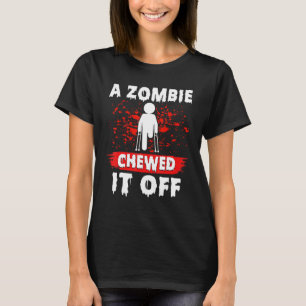 Camiseta Amputee - Divertido Zombie masticado contra la pró