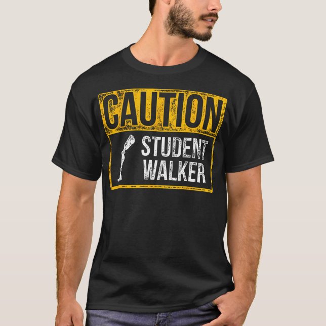 Camiseta Amputee Humor Estudiante Camina Brazo De Pierna Gr (Anverso)