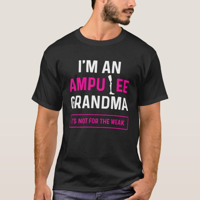 Camiseta Amputee Humor Grandma Leg Arm   Recovery (Anverso)