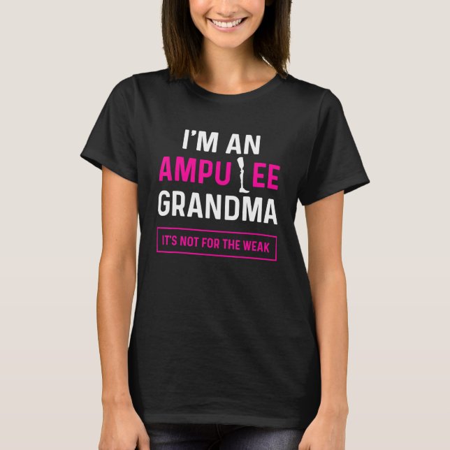 Camiseta Amputee Humor Grandma Leg Arm   Recovery (Anverso)