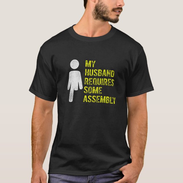 Camiseta Amputee Humor Husband Assembly Leg Arm  Recovery   (Anverso)