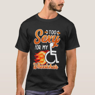 Camiseta Amputee Pun Humor Gracioso en silla de ruedas Mano