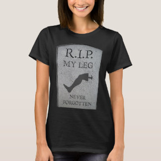 Camiseta Amputee RIP My Leg Amputation Joke Headstone Humor
