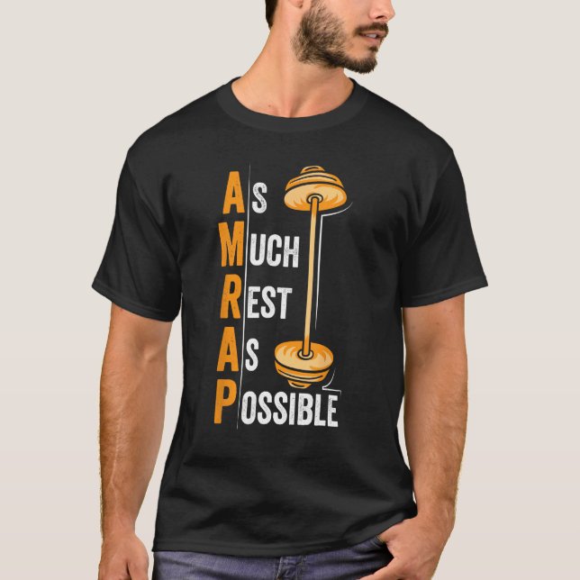 Camiseta AMRAP As Much Rest As Possible  Workout (Anverso)