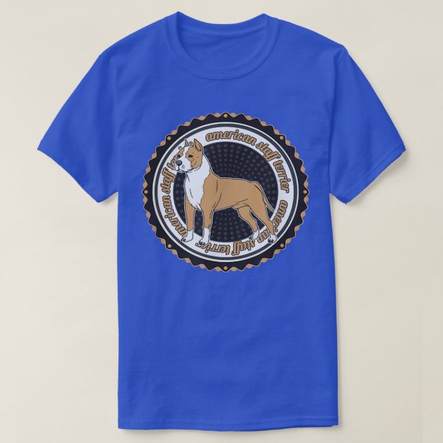 Camiseta Amstaff American Staff Terrier Pit Bull Dog Lover  (Diseño del anverso)