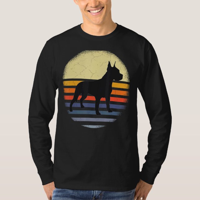 Camiseta Amstaff American Staffordshire Terrier Retro 4 (Anverso)