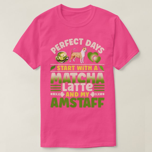Camiseta AmStaff Matcha Latte (Diseño del anverso)
