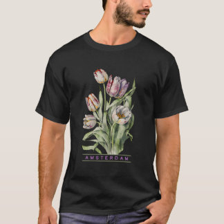 Camiseta Amsterdam Botanical Tulip Flower Look For