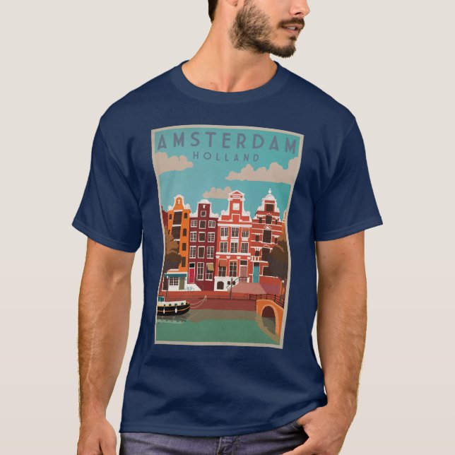Camiseta Amsterdam ciudad (Anverso)