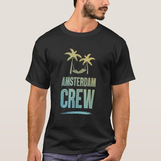 Camiseta Amsterdam Crew Colorful  Vacation Team (Anverso)