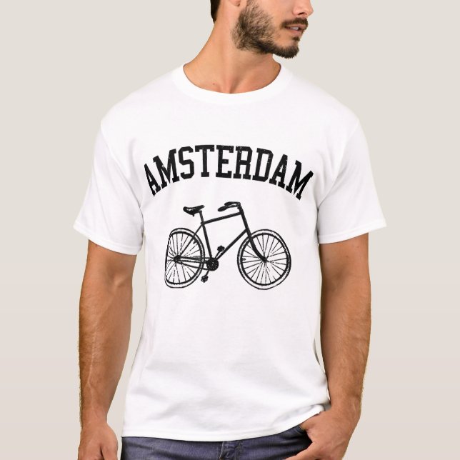 Camiseta Ámsterdam - Holanda - Holanda Regalo de bicicletas (Anverso)